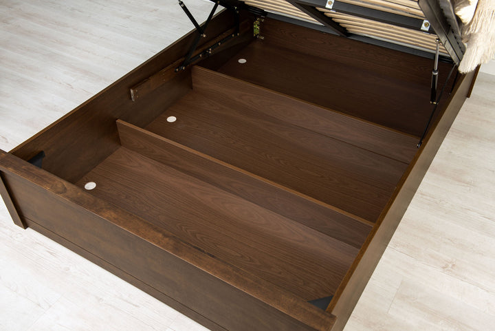 Chester Rustic Ottoman Storage Bed Frame - 5ft King Size - The Oak Bed Store