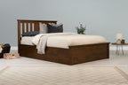 Chester Rustic Ottoman Storage Bed Frame - 5ft King Size - The Oak Bed Store