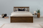 Chester Rustic Ottoman Storage Bed Frame - 5ft King Size - The Oak Bed Store