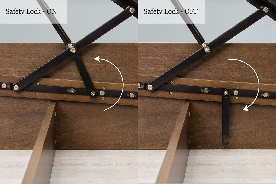 Chester Rustic Ottoman Storage Bed Frame - 5ft King Size - The Oak Bed Store