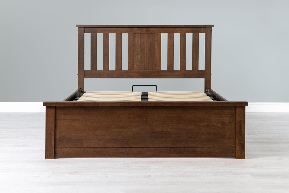 Chester Rustic Ottoman Storage Bed Frame - 6ft Super King - The Oak Bed Store