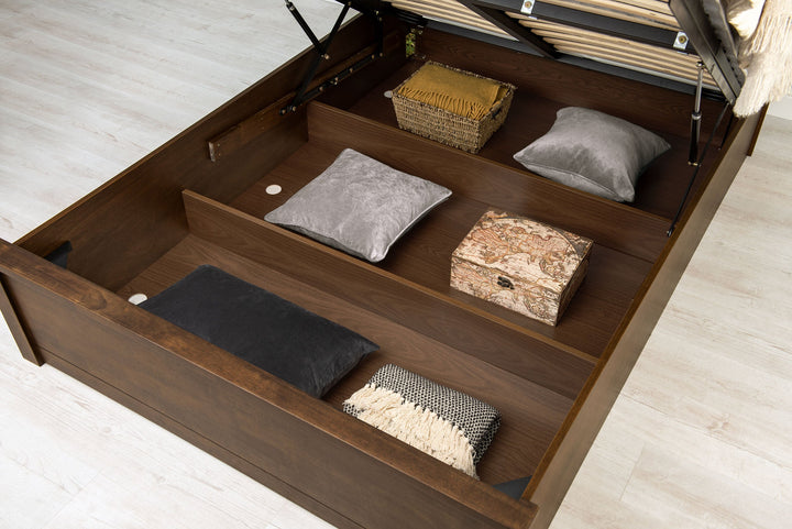 Chester Rustic Ottoman Storage Bed Frame - 6ft Super King - The Oak Bed Store