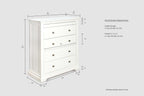Chilgrove Bright White 4 + 1 Drawer Chest of Drawers - The Oak Bed Store