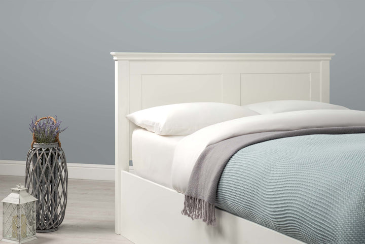 Chilgrove Bright White Ottoman Storage Bed Frame - 4ft6 Double - The Oak Bed Store