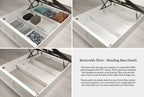 Chilgrove Bright White Ottoman Storage Bed Frame - 5ft King Size - The Oak Bed Store