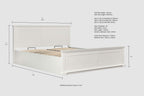 Chilgrove Bright White Ottoman Storage Bed Frame - 5ft King Size - The Oak Bed Store