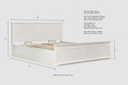 Chilgrove Bright White Ottoman Storage Bed Frame - 6ft Super King - The Oak Bed Store