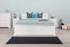 Chilgrove Bright White Ottoman Storage Bed Frame - 6ft Super King - The Oak Bed Store