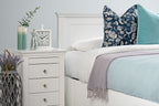 Chilgrove Bright White Ottoman Storage Bed Frame - 6ft Super King - The Oak Bed Store