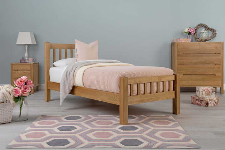 Emporia Solid Natural Oak Bed Frame - 3ft Single - The Oak Bed Store