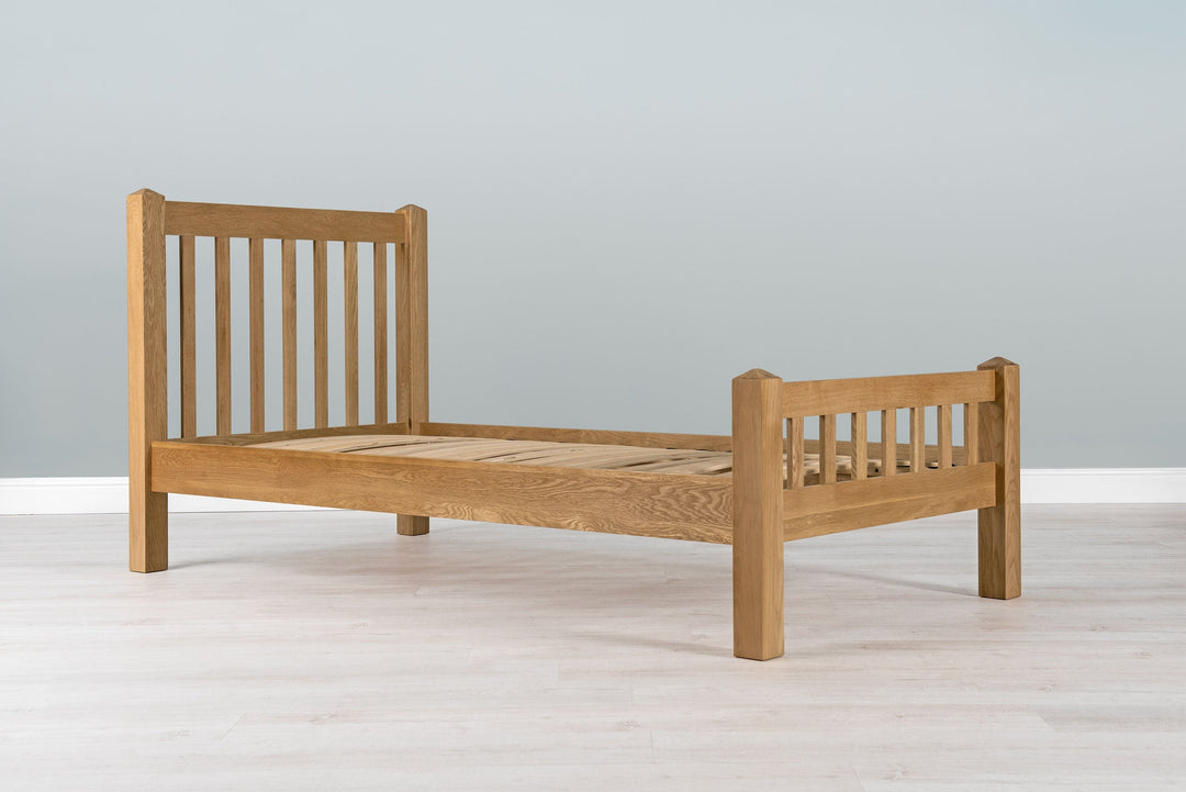 Emporia Solid Natural Oak Bed Frame - 3ft Single - The Oak Bed Store