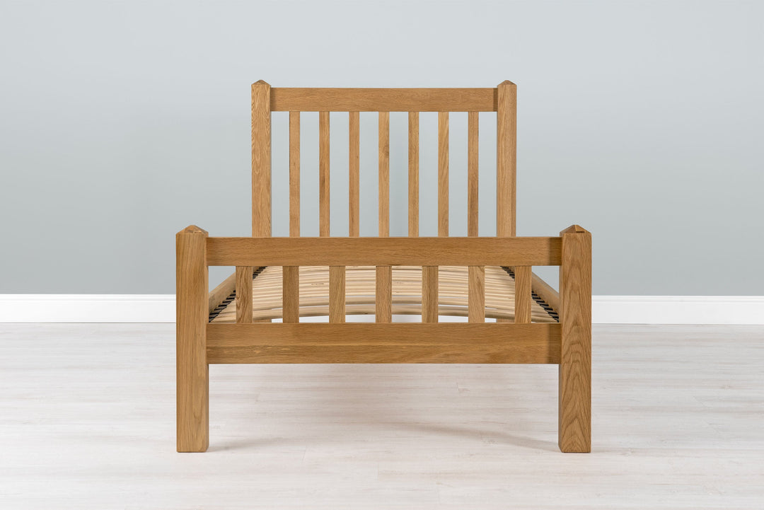 Emporia Solid Natural Oak Bed Frame - 3ft Single - The Oak Bed Store