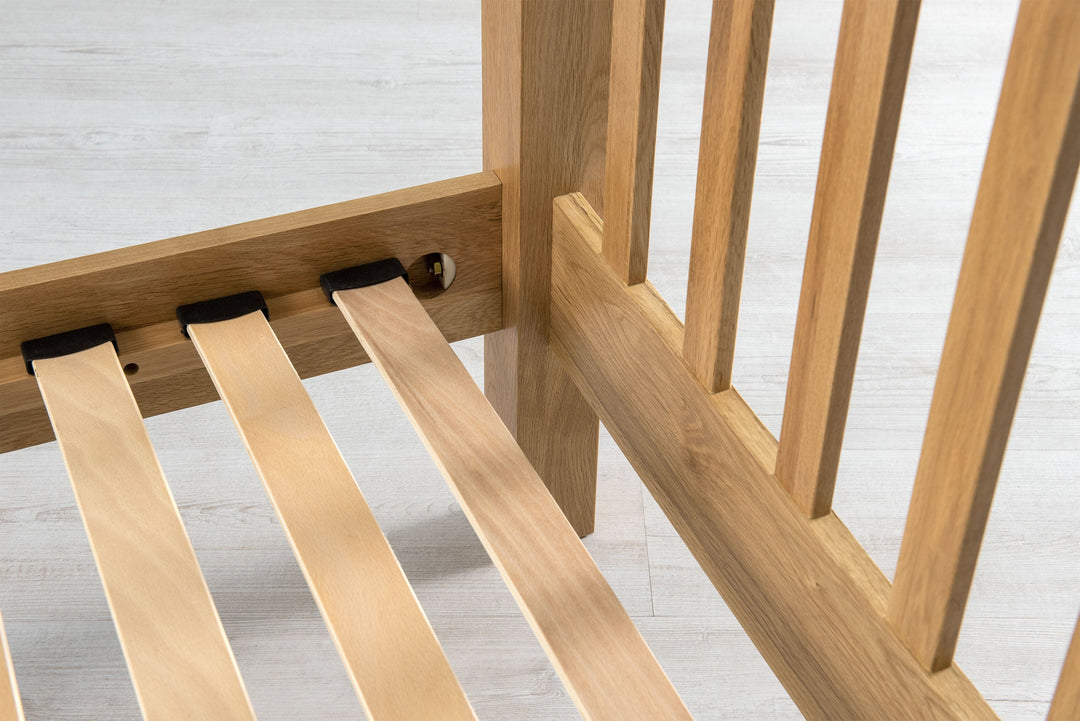 Emporia Solid Natural Oak Bed Frame - 3ft Single - The Oak Bed Store