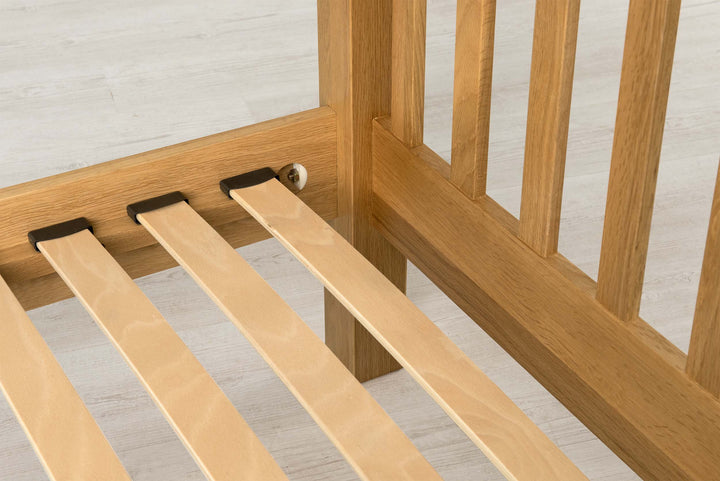Emporia Solid Natural Oak Bed Frame - 4ft Small Double - The Oak Bed Store