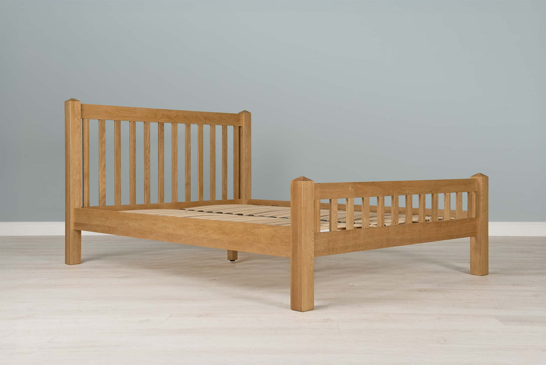 Emporia Solid Natural Oak Bed Frame - 4ft Small Double - The Oak Bed Store