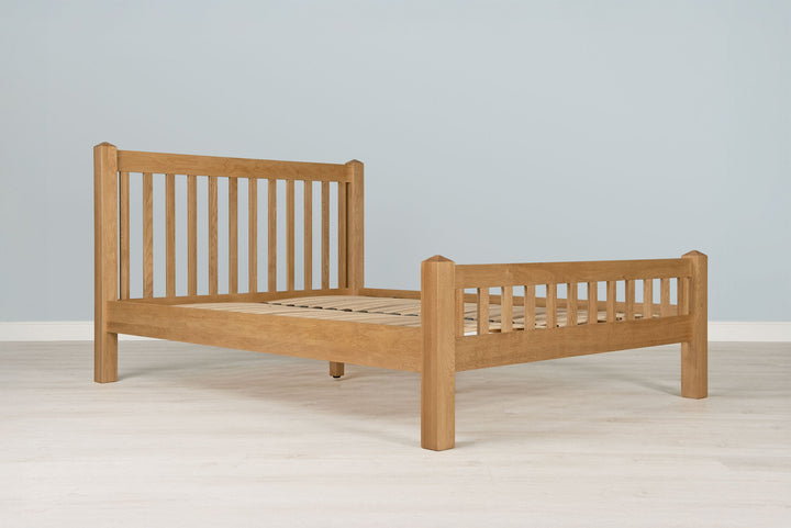 Emporia Solid Natural Oak Bed Frame - 4ft Small Double - The Oak Bed Store