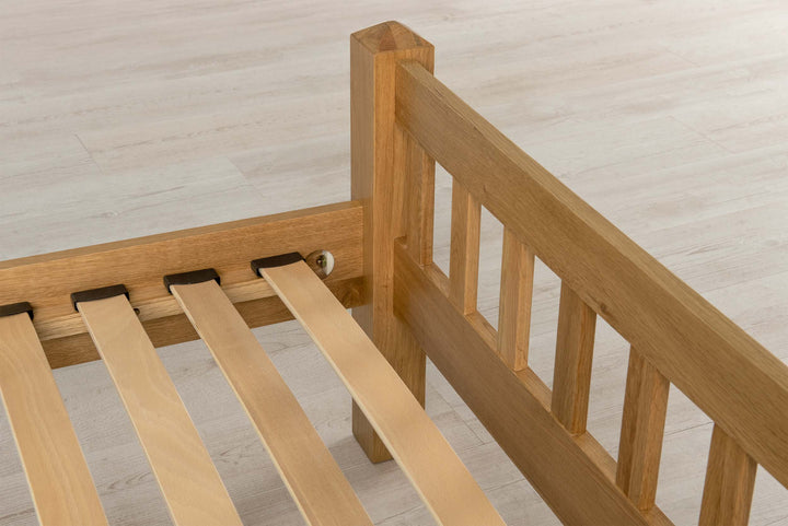 Emporia Solid Natural Oak Bed Frame - 4ft Small Double - The Oak Bed Store