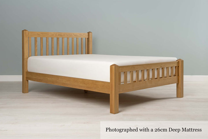 Emporia Solid Natural Oak Bed Frame - 4ft Small Double - The Oak Bed Store