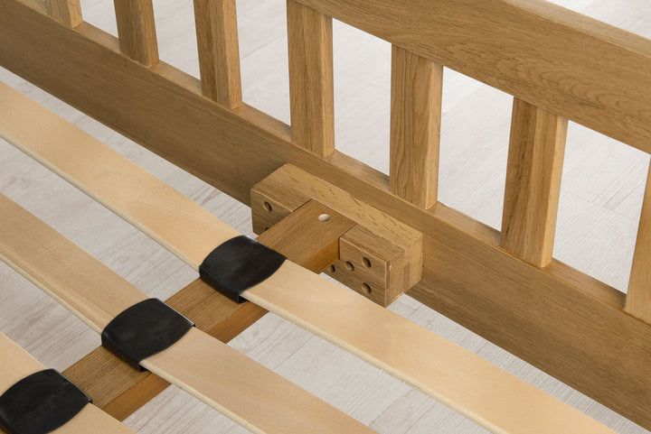 Emporia Solid Natural Oak Bed Frame - 4ft6 Double - The Oak Bed Store