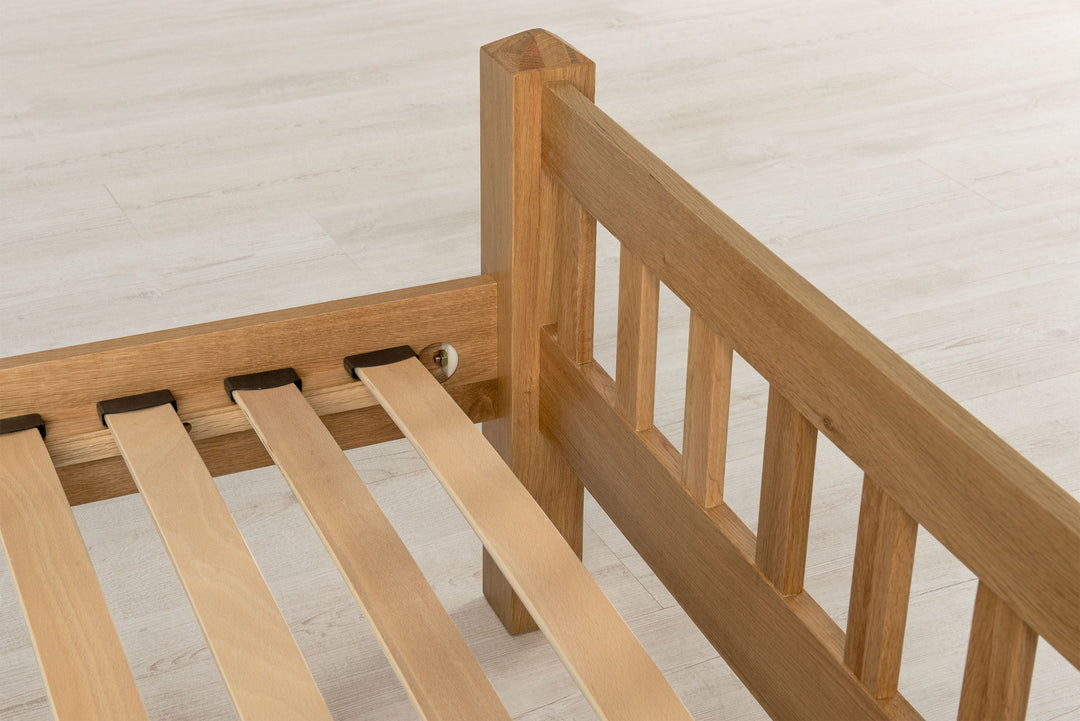Emporia Solid Natural Oak Bed Frame - 4ft6 Double - The Oak Bed Store