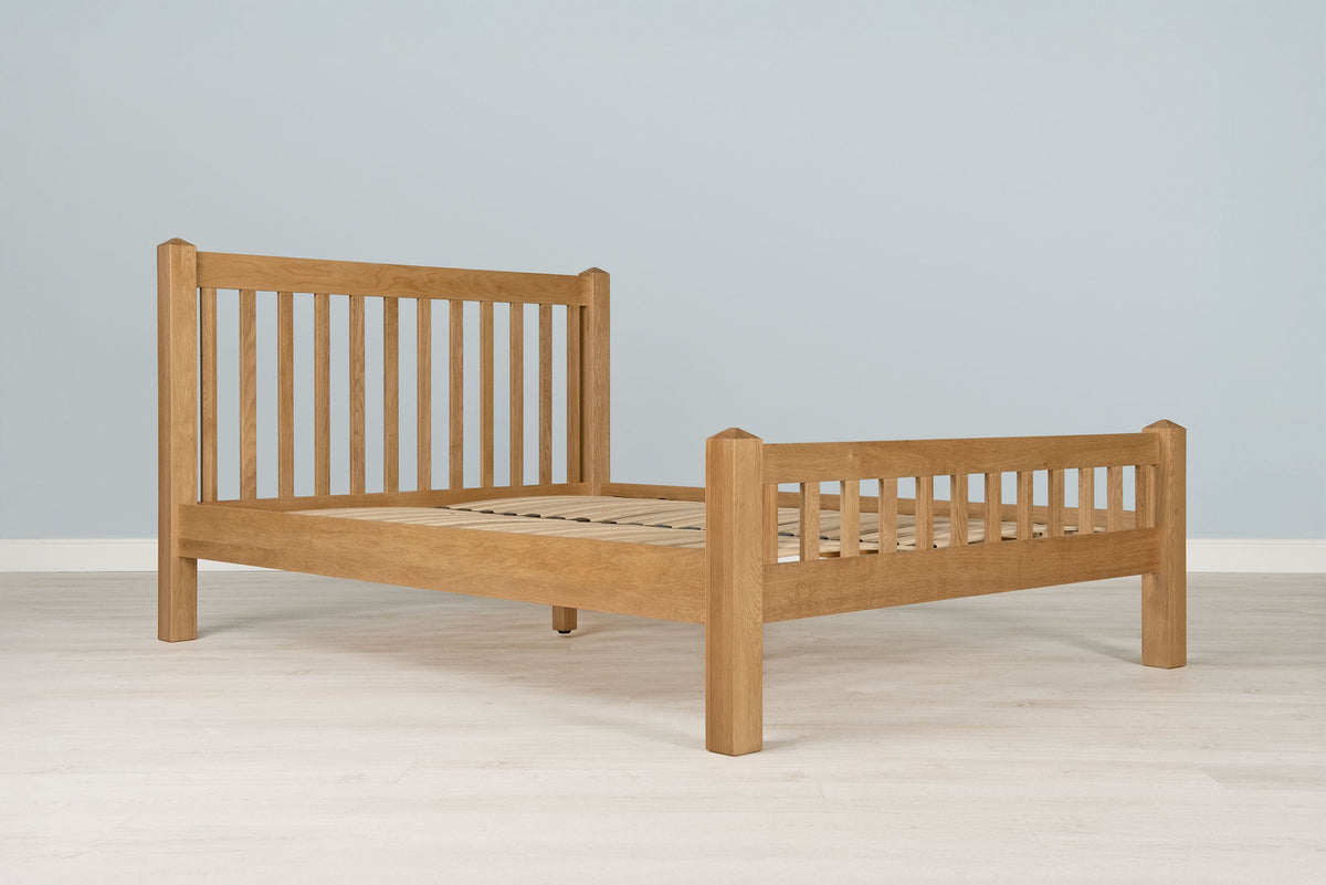 Emporia Solid Natural Oak Bed Frame - 5ft King Size - The Oak Bed Store