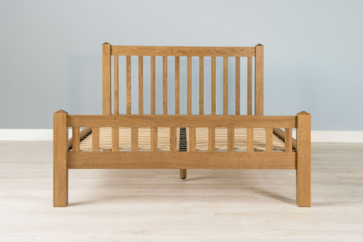 Emporia Solid Natural Oak Bed Frame - 5ft King Size - The Oak Bed Store