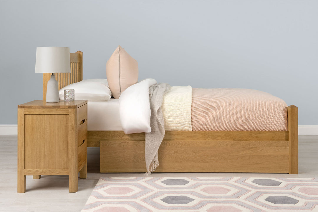 Emporia Solid Natural Oak Bed Frame - 5ft King Size - The Oak Bed Store