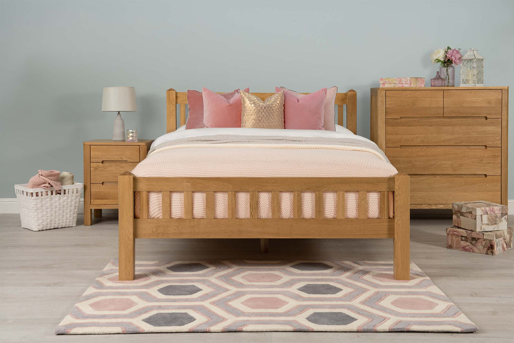 Emporia Solid Natural Oak Bed Frame - 5ft King Size - The Oak Bed Store