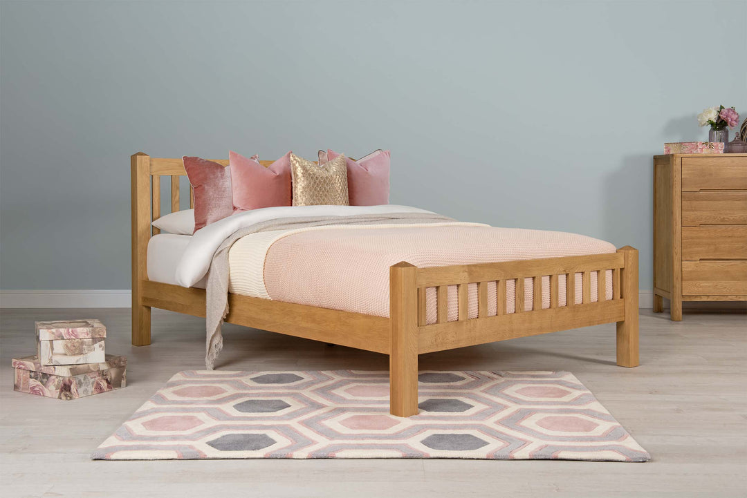 Emporia Solid Natural Oak Bed Frame - 5ft King Size - The Oak Bed Store
