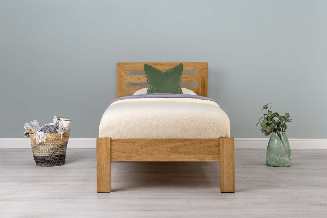 Goodwood Solid Natural Oak Bed Frame - 3ft Single - The Oak Bed Store