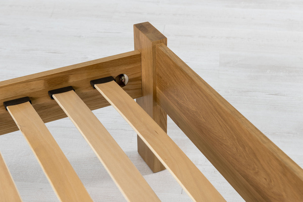 Goodwood Solid Natural Oak Bed Frame - 3ft Single - The Oak Bed Store