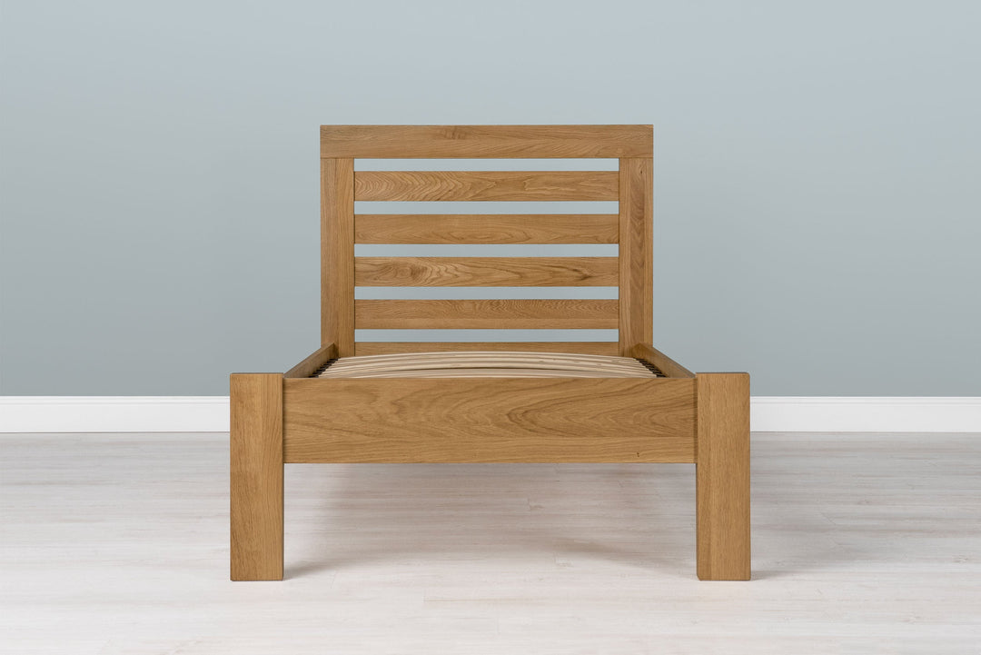 Goodwood Solid Natural Oak Bed Frame - 3ft Single - The Oak Bed Store