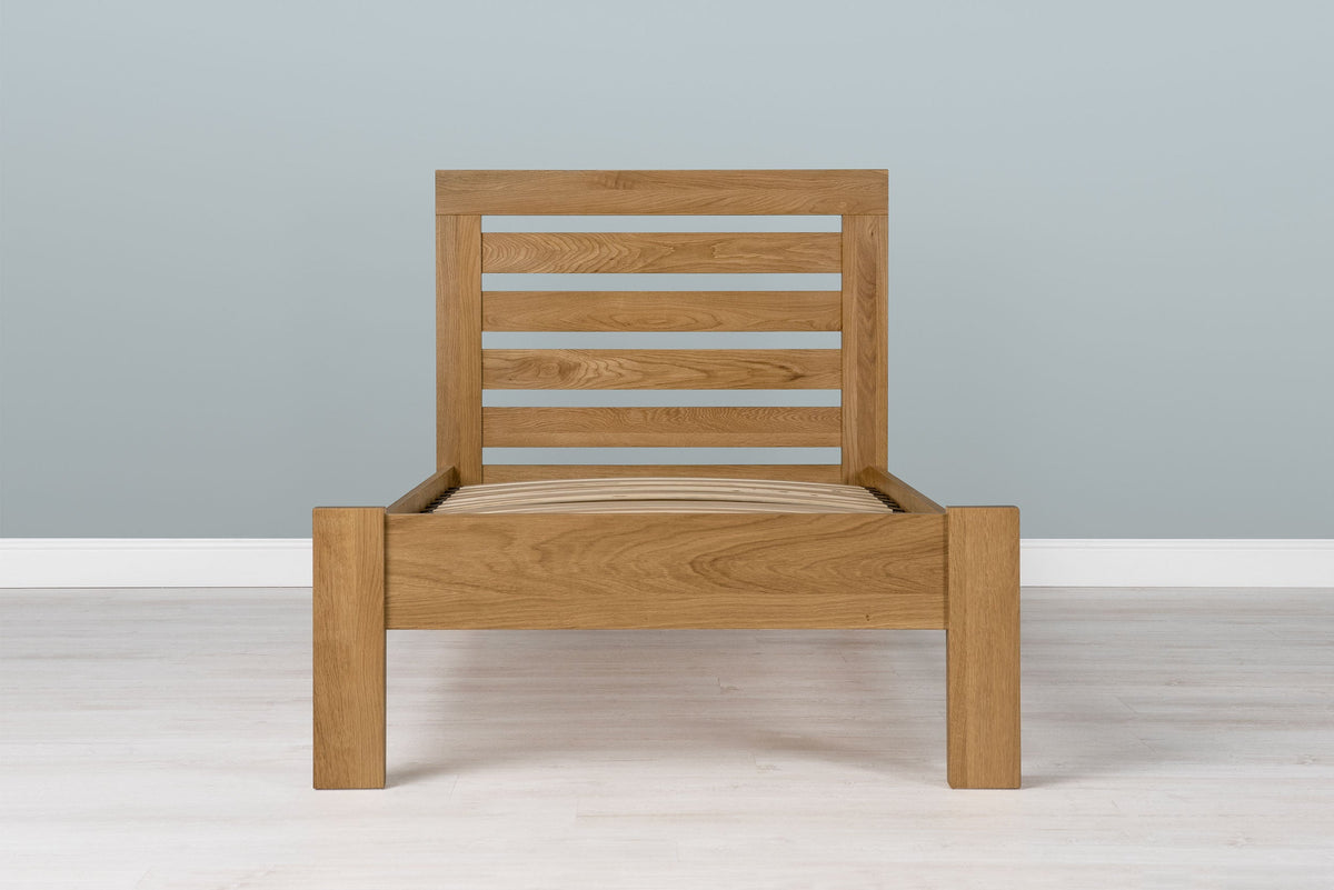 Goodwood Solid Natural Oak Bed Frame - 3ft Single - The Oak Bed Store