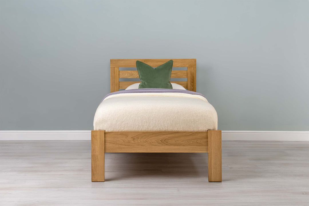 Goodwood Solid Natural Oak Bed Frame - 3ft Single - The Oak Bed Store