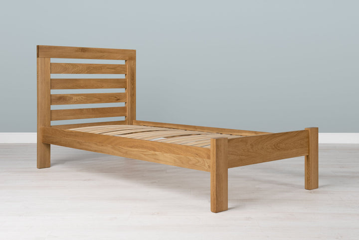Goodwood Solid Natural Oak Bed Frame - 3ft Single - The Oak Bed Store