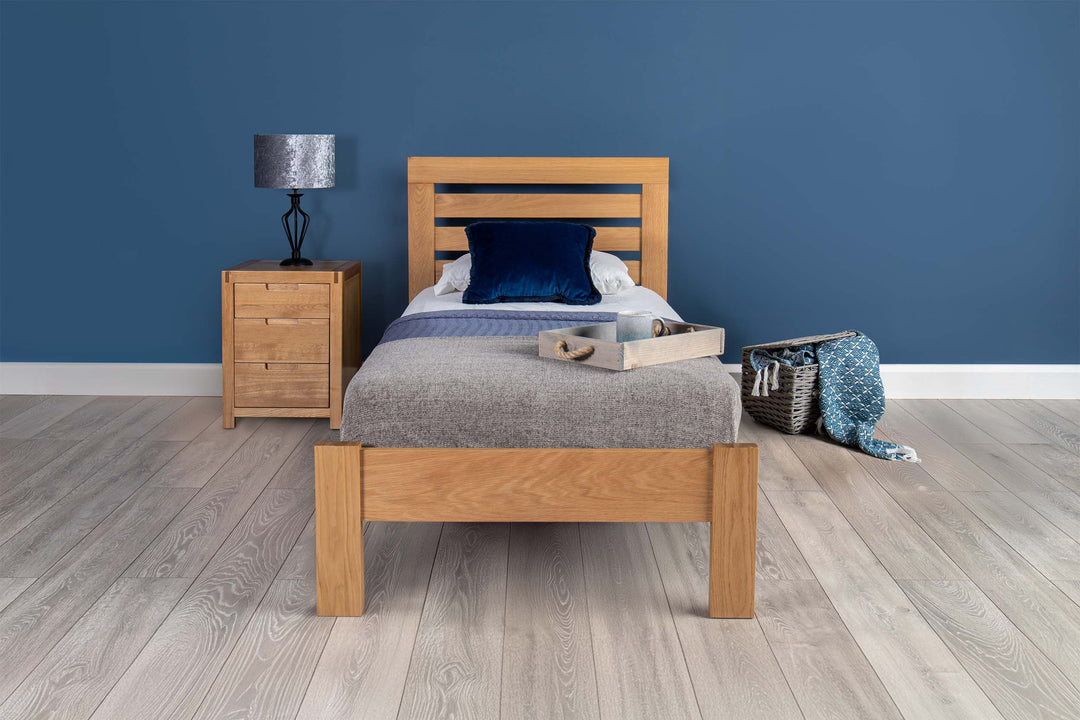 Goodwood Solid Natural Oak Bed Frame - 3ft Single - The Oak Bed Store