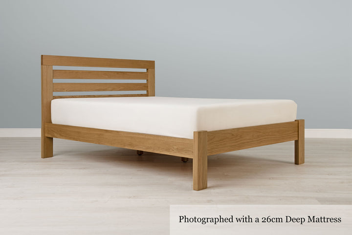 Goodwood Solid Natural Oak Bed Frame - 4ft Small Double - The Oak Bed Store