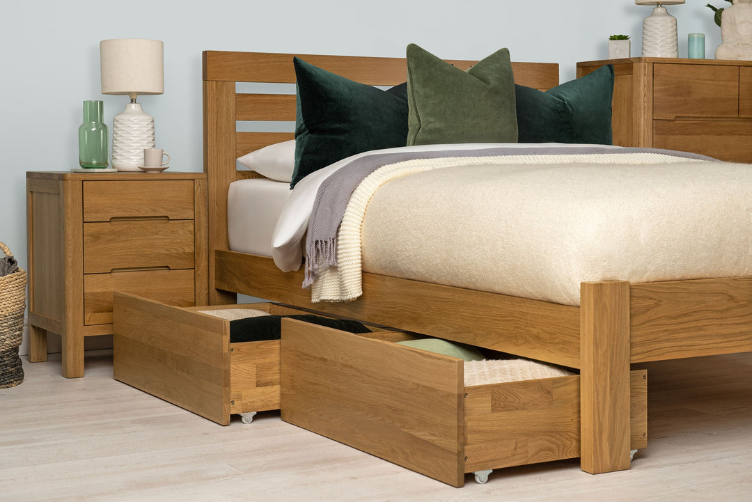Goodwood Solid Natural Oak Bed Frame - 4ft Small Double - The Oak Bed Store