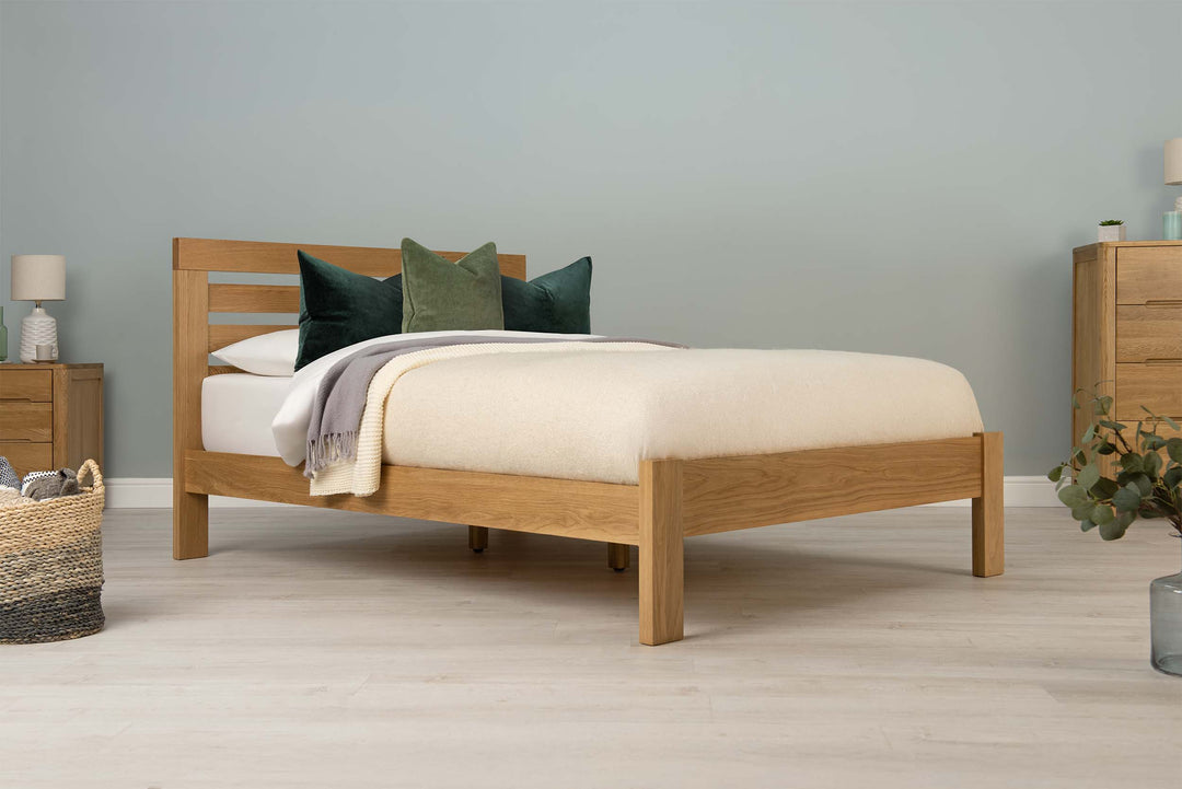 Goodwood Solid Natural Oak Bed Frame - 4ft6 Double - The Oak Bed Store
