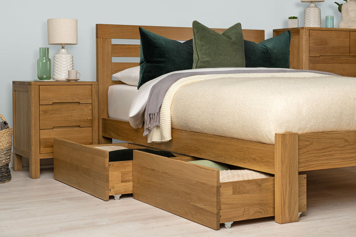 Goodwood Solid Natural Oak Bed Frame - 4ft6 Double - The Oak Bed Store