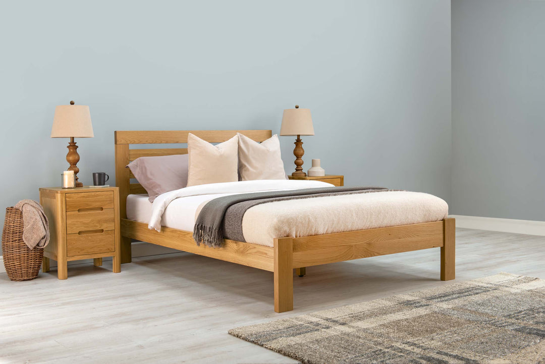 Goodwood Solid Natural Oak Bed Frame - 4ft6 Double - The Oak Bed Store