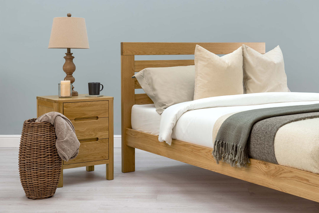 Goodwood Solid Natural Oak Bed Frame - 4ft6 Double - The Oak Bed Store