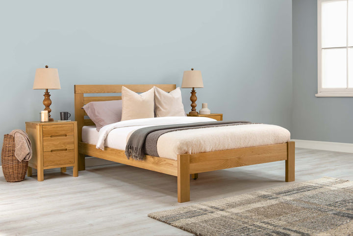 Goodwood Solid Natural Oak Bed Frame - 4ft6 Double - The Oak Bed Store