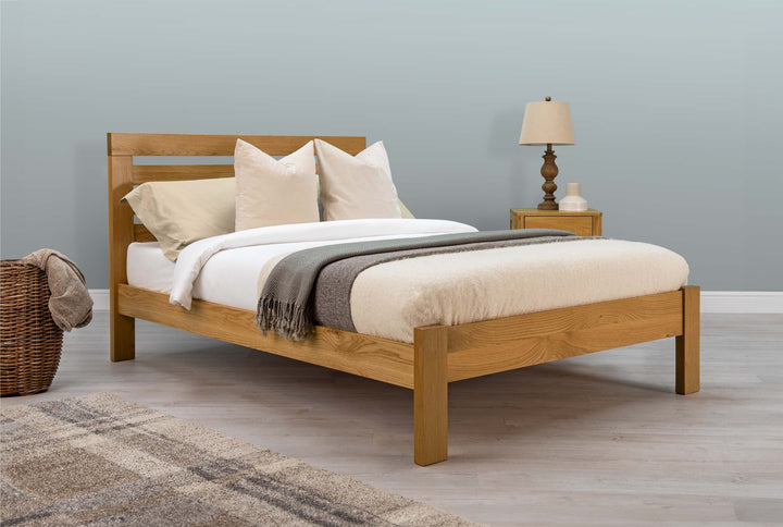 Goodwood Solid Natural Oak Bed Frame - 4ft6 Double - The Oak Bed Store