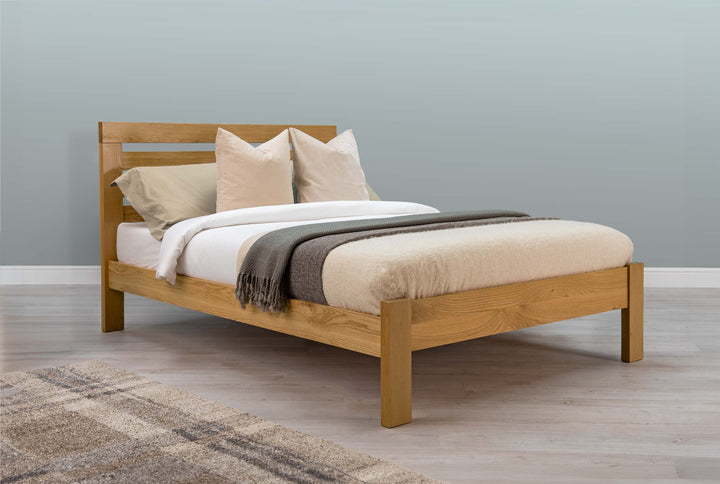 Goodwood Solid Natural Oak Bed Frame - 4ft6 Double - The Oak Bed Store