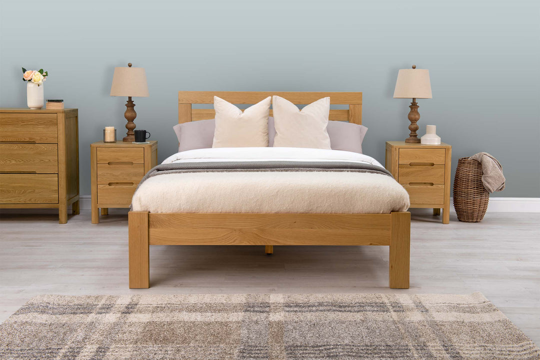 Goodwood Solid Natural Oak Bed Frame - 5ft King Size - The Oak Bed Store