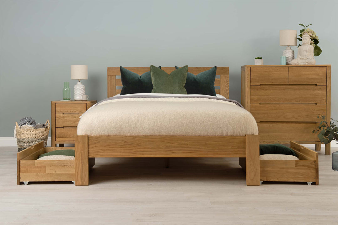 Goodwood Solid Natural Oak Bed Frame - 5ft King Size - The Oak Bed Store