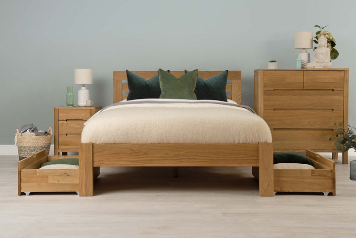Goodwood Solid Natural Oak Bed Frame - 5ft King Size - The Oak Bed Store