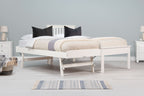 Heywood Soft White Solid Wood Guest Bed (Low Foot End) - 3ft Single - The Oak Bed Store