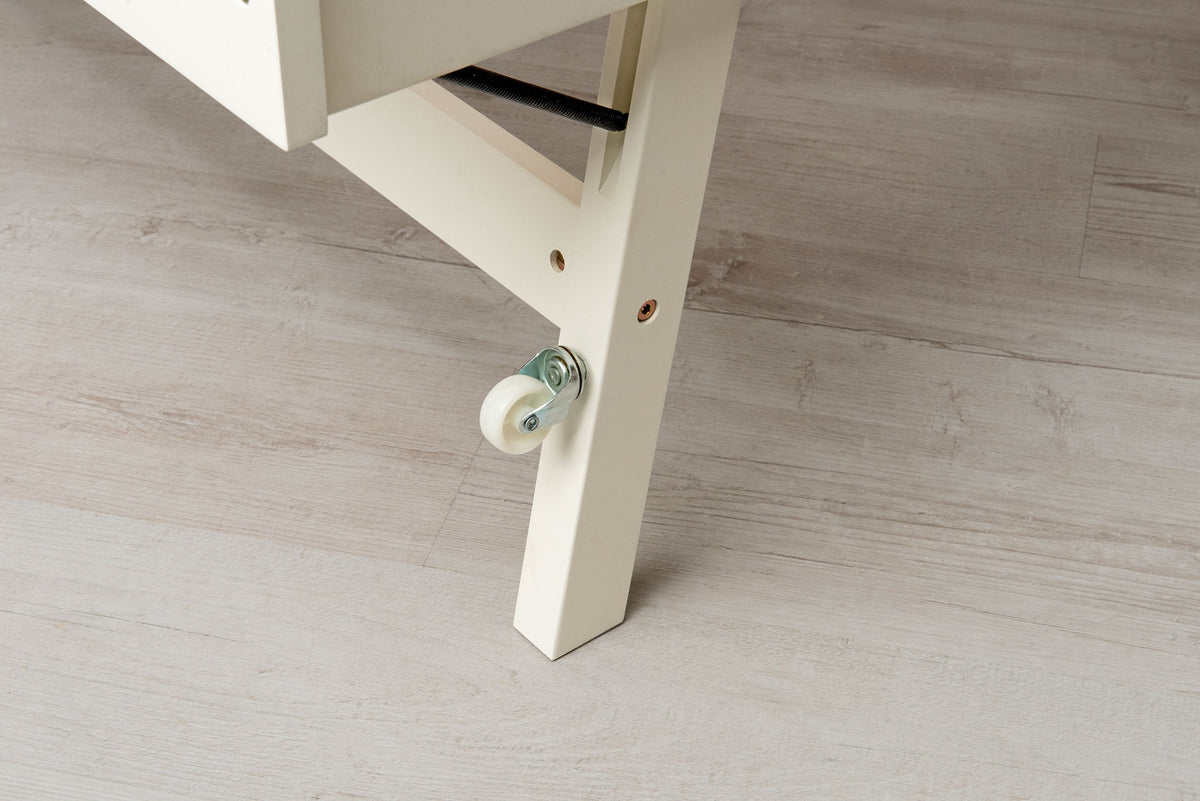 Heywood Soft White Solid Wood Guest Bed (Low Foot End) - 3ft Single - The Oak Bed Store
